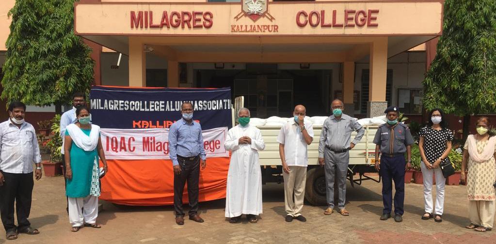 Rice Distribution Programme at Milagres College, Kallianpur